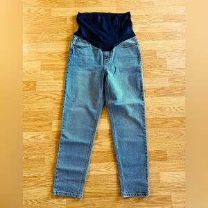 Maternity Jeans Straight cropped- size medium- never worn.